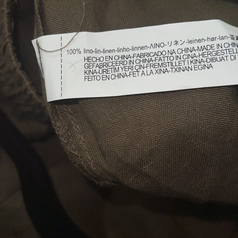 Zara Linen Straight Leg Pants Size XXL | Drawstring Waist - Picture 11 of 15